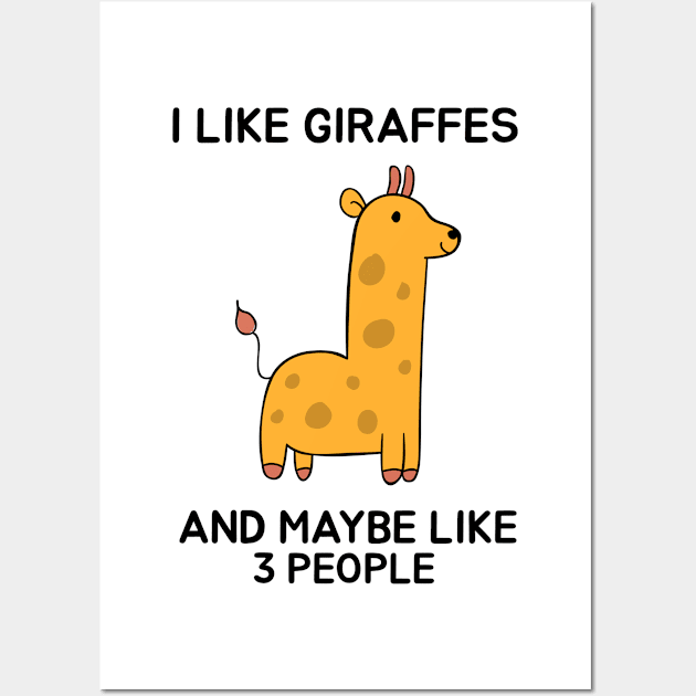 I like giraffes and maybe like 3 people Wall Art by Screamingcat